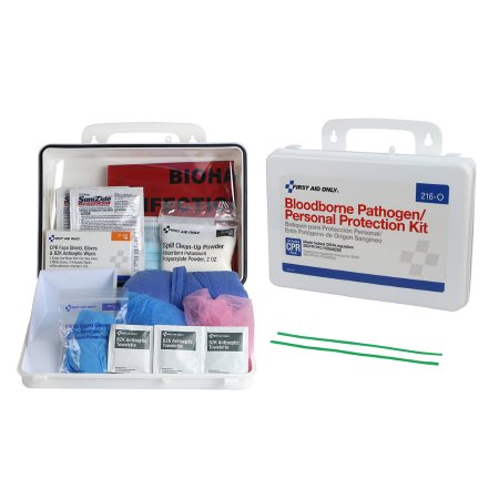 First Aid Only - Bloodborne Pathogen Spill Clean Up / Personal Protection With CPR Pack Kit - 216-O