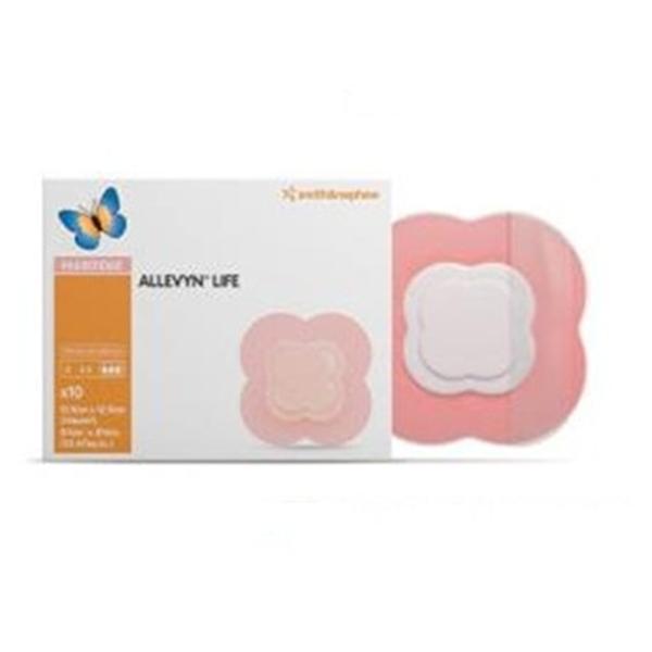 Smith & Nephew Wound Care Dressing Post-Op Allevyn Life Hydrcllr Fm 4X4" Strl Adhs Adhr Absorbent 100/Case - 66801067