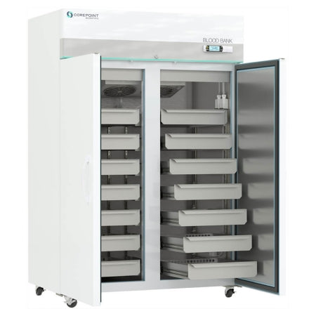 Corepoint Scientific - High Performance Refrigerator Blood Bank 49 cu.ft. 2 Solid Swing Doors Cycle Defrost - NSBR492WSW/0