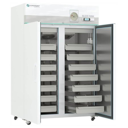 Corepoint Scientific - Refrigerator Blood Bank 49 cu.ft. 2 Swing Glass Doors Cycle Defrost - NSBR492WSWCR/0
