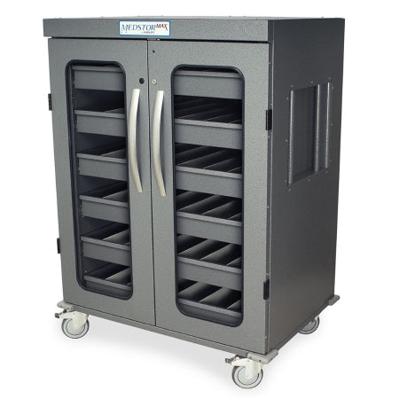 Medstor Max - IntraOcular Lens Storage Cart Steel 55.6 X 42 X 27.8 Inch Chrome - MS-IOL1260