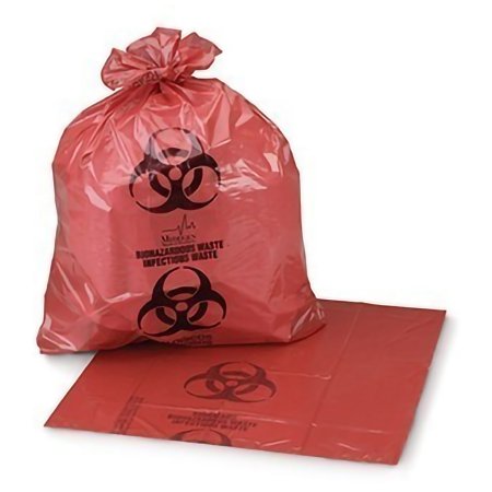 Medegen Medical Products - Biohazard Bag 12 to 16 gal. Red Bag LLDPE 25 X 35 Inch - 2635