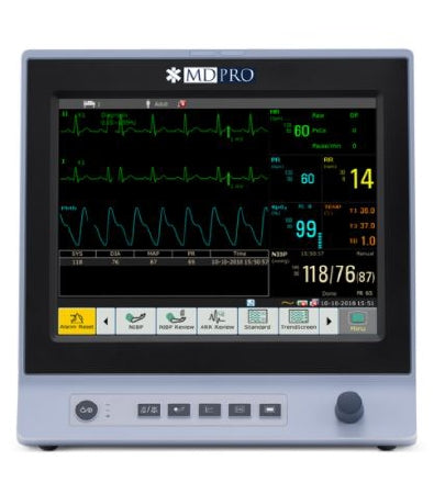 MePro 6000 - Patient Monitor Monitoring ECG, NIBP, Pulse Rate, Resp, SpO2 Battery Operated - Edan Usa - MDPRO6000.P