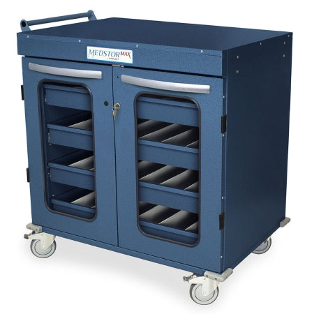 Harloff - IntraOcular Lens Cart Powder Coated Steel 40.75 X 40.1 X 29.25 Inch Blue - MS-IOL840