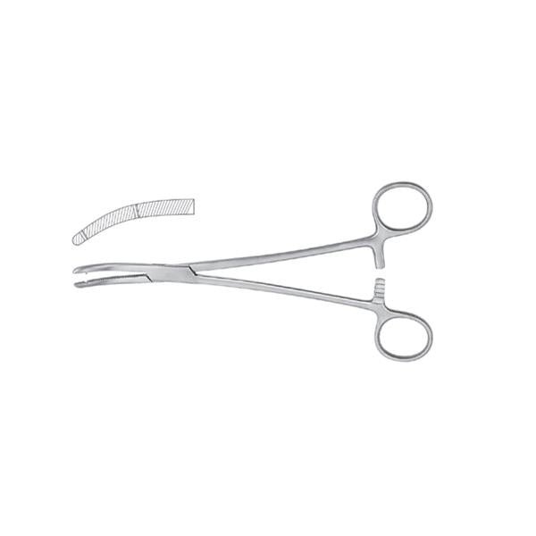 Miltex-Integra Forcep Heaney Meister-Hand 8-1/4" Curved Double Tooth Stainless Steel Ea - MH30-1710