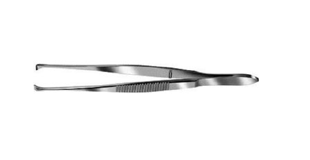storz - Fixation Forceps Storz Graefe 4-1/3 Inch Length Surgical Grade Stainless Steel NonSterile NonLocking Serrated Thumb Handle 4.5 mm Wide Jaws with Fine Teeth - E1562