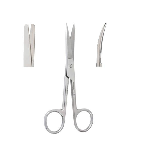 Miltex-Integra Scissors Operating Vantage 5-1/2" Blunt/Blunt Curved Stainless Steel Ea - V95-56