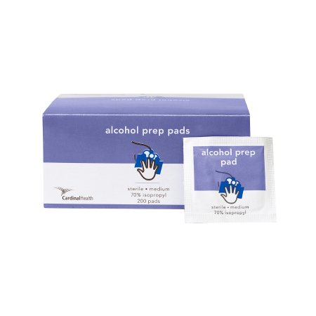 Cardinal Health - Alcohol Prep Pad 70% Strength Isopropyl Alcohol Individual Packet Medium Sterile - MW-APM