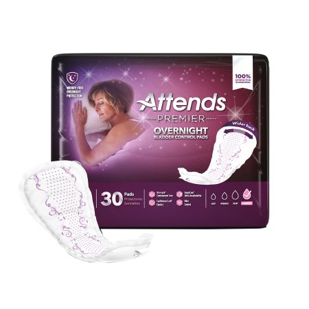 Attends Premier - Bladder Control Pad Heavy Absorbency One Size Fits Most Female Disposable - ALI-ONBCP