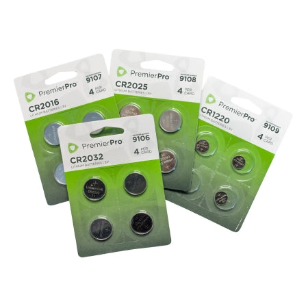 PremierPro - Lithium Battery CR1220 Coin Cell 3V Disposable 4 per Card - 9109