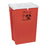 PG-II - Biohazard Waste Container 10.895 X 10.895 X 10.895 Inch 18 Gallon Red Base / White Lid Horizontal / Vertical Entry Gasketed Hinged Lid - Medline - MDS705218