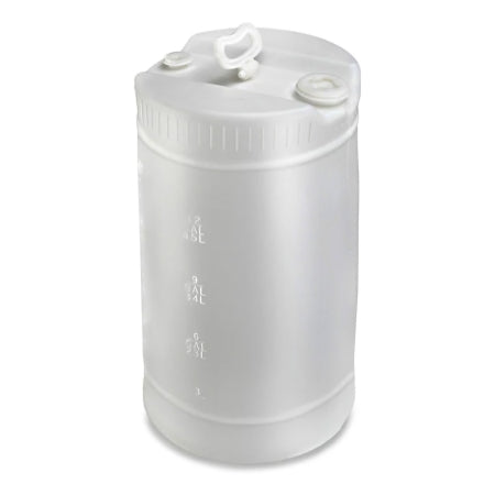 Uline - Plastic Drum 14 Inch Diameter X 26-1/4 Inch Height Natural Polyethylene 15 gal. Capacity - S-19418