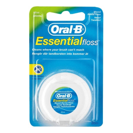Oral-B Essential - Dental Floss Waxed 55 Yard Mint Flavor - The Palm Tree Group - 00041082573