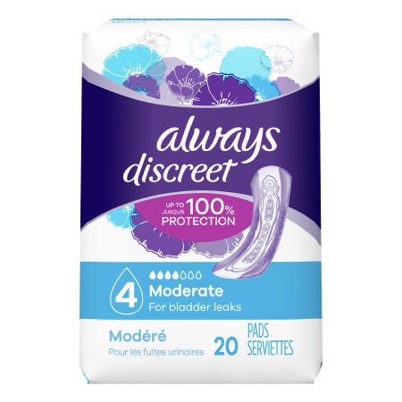 Always Discreet - Bladder Control Pad Moderate Absorbency RapidDry Core Adult Female Disposable - The Palm Tree Group - 00037000904335
