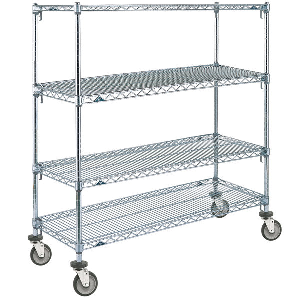 Super Adjustable Super Erecta - Mobile Shelving Unit 4 Tier Adjustable 24 X 60 Inch - A566EC