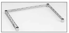 Intermetro Industries - Shelving Unit Frame 24 X 36 Inch, Chrome - SF53N3C