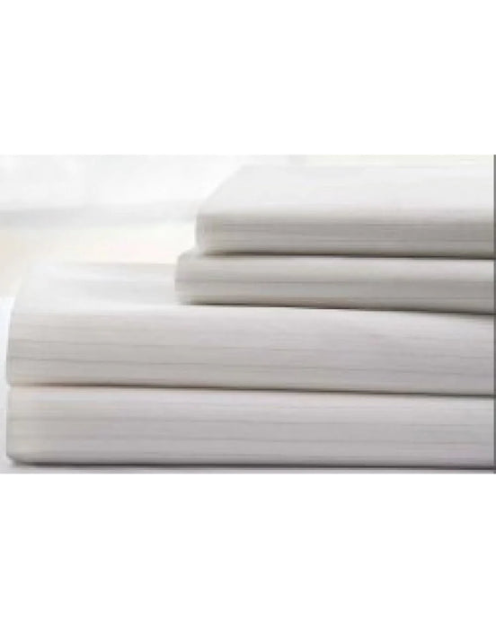 Lew Jan Textile - Bariatric Bed Sheet Fitted Sheet 48 W X 80 L X 12 D Inch White Cotton 55% / Polyester 45% Reusable - V22-K480HW