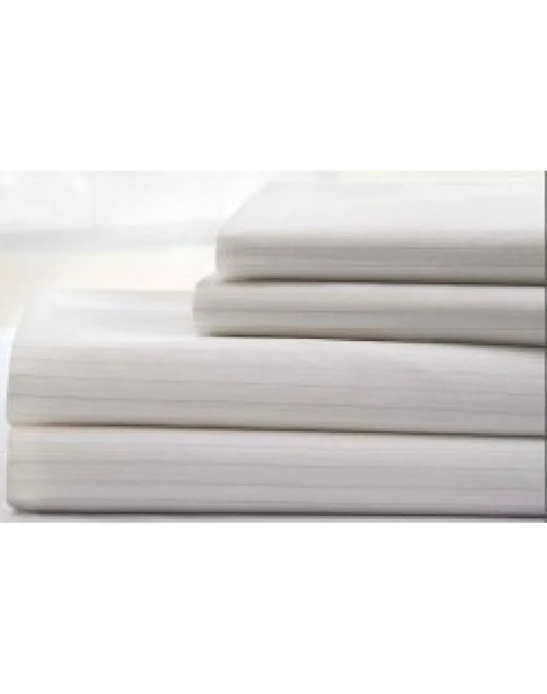 Lew Jan Textile - Bariatric Bed Sheet Fitted Sheet 48 W X 80 L X 12 D Inch White Cotton 55% / Polyester 45% Reusable - V22-K480HW