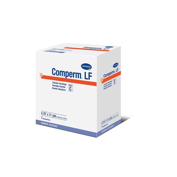 Hartmann USA Bandage Comperm 2.75"X11Yd Tubular Cotton Knit Size C Off-White Lf 1/Bx - 83030000