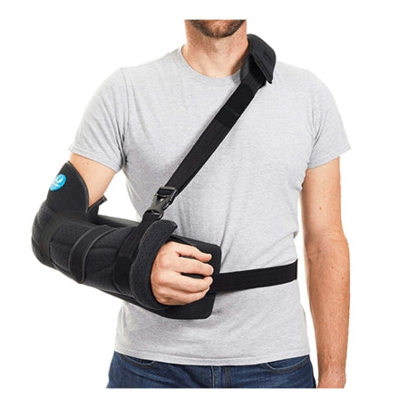 BioSkin - Shoulder Sling with Abduction Pillow One Size Fits Most Fabric / Foam Buckle Closure / Hook and Loop Strap Closure Left or Right Arm - Cropper Medical - 38200