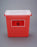 Bemis Healthcare Bemis Sentinel Phlebotomy Sharps Container Nestable 13-1/2 H X 13-7/8 L X 6-7/8 W 3 Gallon Translucent Red Base / White Lid Vertical Entry Lid - 303030