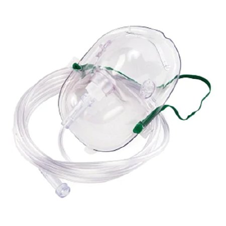 MedSource - NonRebreather Oxygen Mask Elongated Style Adult Medium Adjustable Head Strap / Nose Clip - MS-26041
