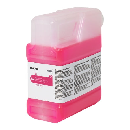QC 93 Ultra Concentrated Acid Bathroom Cleaner - Surface Cleaner Acid Based Manual Pour Liquid Concentrate 1.3 Liter Jug Floral Scent NonSterile - Ecolab - 6100280