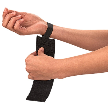 Mueller - Wrist Support with Loop Wraparound Elastic Left or Right Hand Black One Size Fits Most - Mueller Sports Medicine - 6281