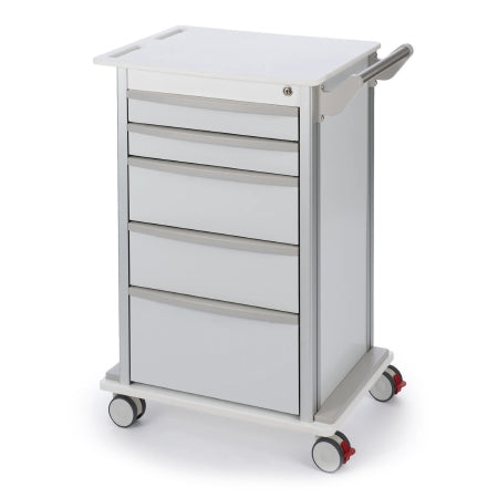 Omnimed - Transport Cart Alumnium Cream (2) 3 Inch, 2 (6) Inch, (1) 9 Inch Drawers - 351001