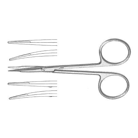 Jarit - Tenotomy Scissors Stevens 3-3/4 Inch Length OR Grade German Stainless Steel NonSterile Finger Ring Handle Curved Blade Blunt Tip / Blunt Tip - Integra Lifesciences - 360143