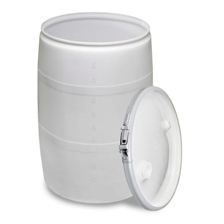 Uline - Plastic Drum 22-3/4 Inch Diameter X 36 Inch Height Natural HDPE 55 gal. Capacity - S-9945NAT