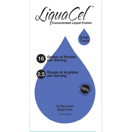 LiquaCel - Oral Protein Supplement Unflavored Ready to Use 1 oz. Individual Packet - Global Health Products - GH114