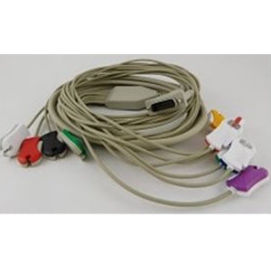 Norav - Diagnostic Cable Wire 10 Lead with Pinch Clip Ends For use wtih ECG Machine - Norav Medical - C10-CUD10K