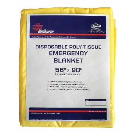 MedSource - Emergency Blanket 56 X 90 Inch Poly-Tissue - MS-B300