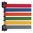 Omnimed Inc Flag System Exam Room 8" Wall Mount Powder Coated Aluminum With 6 Flags Ea - 291706