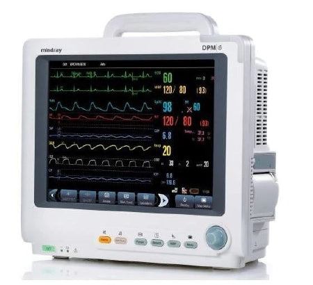 Mindray - Refurbished Patient Monitor Monitoring ECG, NIBP, SpO2 Battery Operated - AM-MR-DPM6-5A