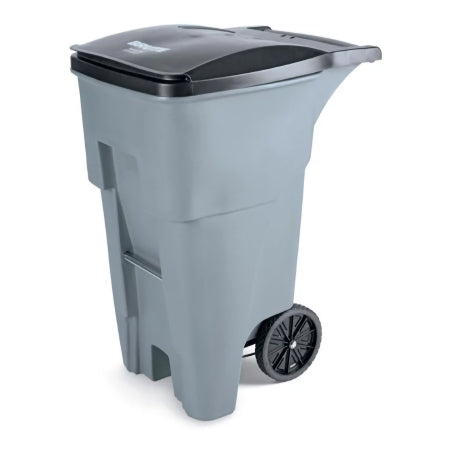 Rubbermaid - Trash Can 65 gal. Rollout Gray MDPE Manual - H-1578