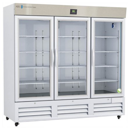 ABS - Premier Refrigerator Laboratory Use 72 cu.ft. 3 Swing Glass Door Cycle Defrost - Horizon Scientific - ABT-HC-LP-72