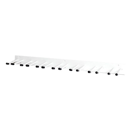 The Quality Fabricators - Apron Rack Wall Mount 14 Hooks White - Z&Z Medical - 602614