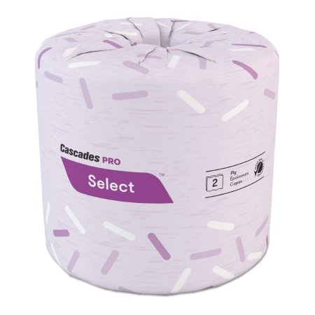 Cascades PRO Select - Toilet Tissue White 2-Ply Standard Size Cored Roll 500 Sheets 3-1/4 X 4-1/4 Inch - Rj Schinner Co - B201