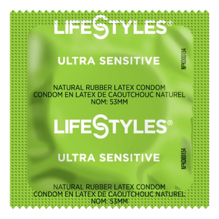 Lifestyles Ultra Sensitive - Condom Lubricated One Size Fits Most 1,008 per Case - Sxwell Usa - 310159