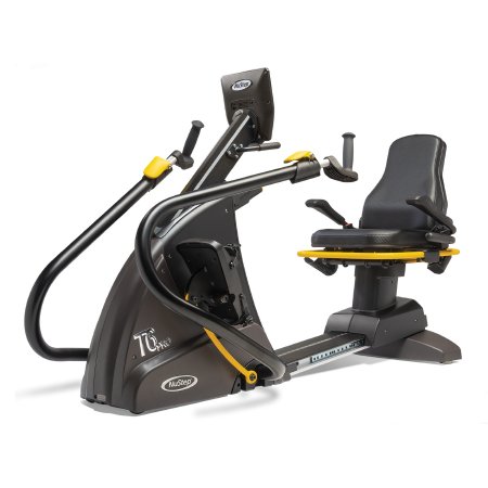 NuStep T6 Pro/T6 Max - Recumbent Cross Trainer Exercise Bike 15 Levels of Resistance 30 X 52 X 73 Inch Black / Yellow - Patterson Medical Supply - 7102851