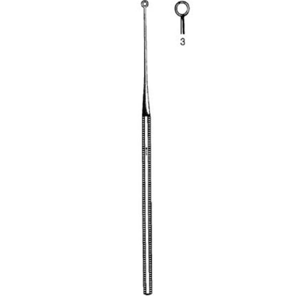Sklar Instruments Curette Ear Buck #3 Blunt Tip Straight Stainless Steel Ea - 67-2493