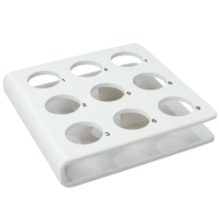 Key Surgical - Specimen Caddy 9 Place White 1-1/4 X 8 X 8 Inch - AC-55