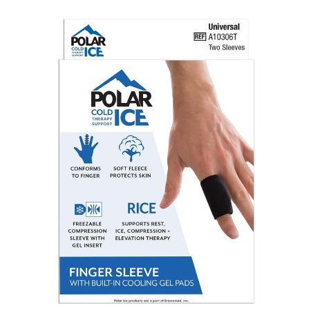 Spark Kinetic Sleeve - Finger Support Adult One Size Fits Most Pull-On Finger Black - Brownmed - 40430