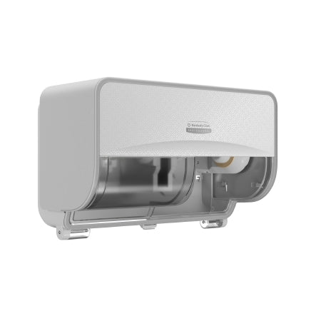 Kimberly-Clark Professional ICON - Toilet Tissue Dispenser White Mosaic Manual Pull 2 Rolls Wall Mount - 58712
