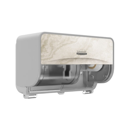 Kimberly-Clark Professional ICON - Toilet Tissue Dispenser Warm Marble Manual Pull 2 Rolls Wall Mount - 58742