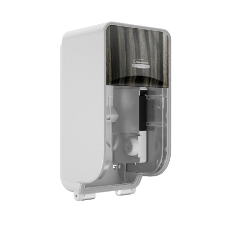 Kimberly-Clark Professional ICON - Toilet Tissue Dispenser Ebony Woodgrain Manual Pull 2 Roll Wall Mount - 58751