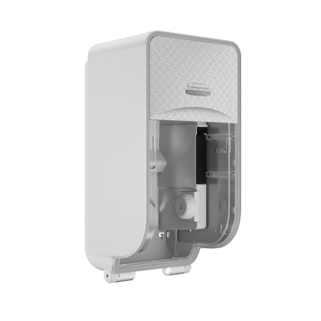 Kimberly-Clark Professional ICON - Toilet Tissue Dispenser Silver Mosaic Manual Pull 2 Rolls Wall Mount - 53696