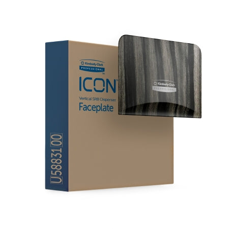Kimberly-Clark Professional ICON - Toilet Tissue Dispenser Faceplate Ebony Woodgrain, 1-1/2 X 4-1/4 X 6 Inch - Kimberly Clark - 58831